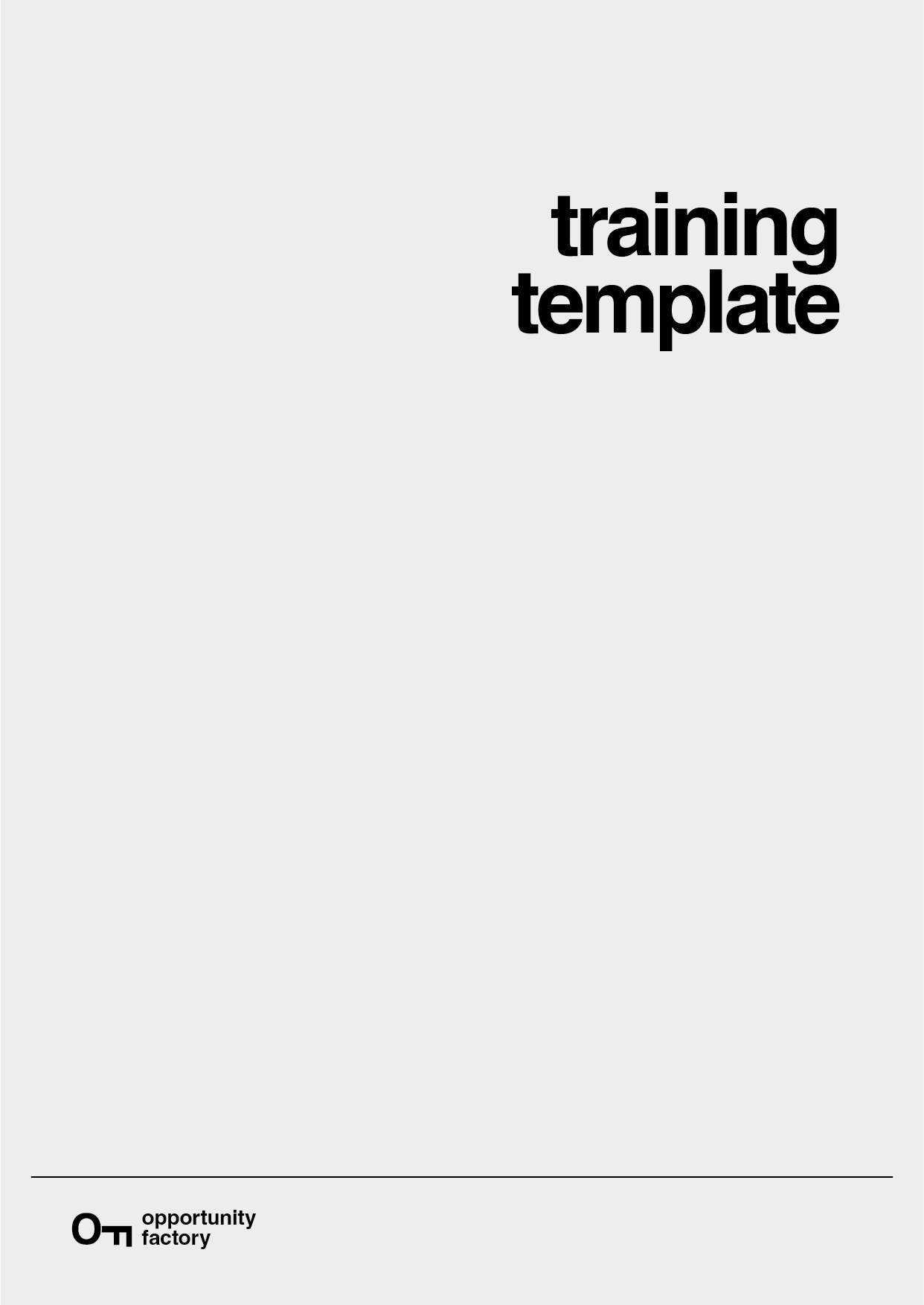 Training Template